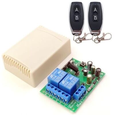 SCORPIO 433mhz Rf Commutateur À Distance Sans Fil, 2 Canaux Ac 110v / 220v / 230v / 240v Relais Récepteur Avec 2 Télécommandes Pour Porte De Garage/volet Roulant/lumières/pompes SCORPIO 433mhz Rf Commutateur À Distance Sans Fil, 2 Canaux Ac 110v / 220v / 230v / 240v Relais Récepteur Avec 2 Télécommandes Pour Porte De Garage/volet Roulant/lumières/pompes