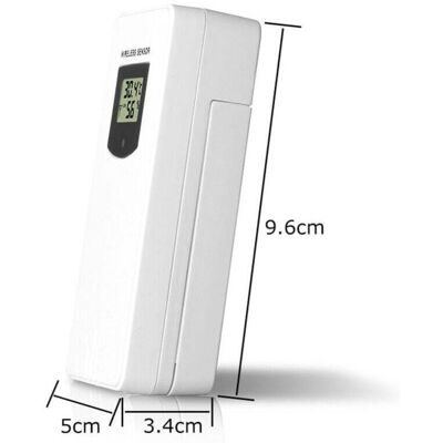 DPZO Accessori Per Stazioni Meteorologiche, Sensore Di Temperatura Esterna Wireless Come Sensore Di Ricambio, Portata Di Trasmissione Di 60 Metri DPZO Accessori Per Stazioni Meteorologiche, Sensore Di Temperatura Esterna Wireless Come Sensore Di Ricambio, Portata Di Trasmissione Di 60 Metri