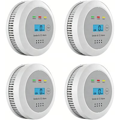 BOMCLAP Rilevatore Di Fumo E Monossido Di Carbonio 4 2 In 1 Con Display - Allarme Antincendio Acustico Da 85 Db, Avviso Di Co, Rilevatore Autonomo A Batteria BOMCLAP Rilevatore Di Fumo E Monossido Di Carbonio 4 2 In 1 Con Display - Allarme Antincendio Acustico Da 85 Db, Avviso Di Co, Rilevatore Autonomo A Batteria