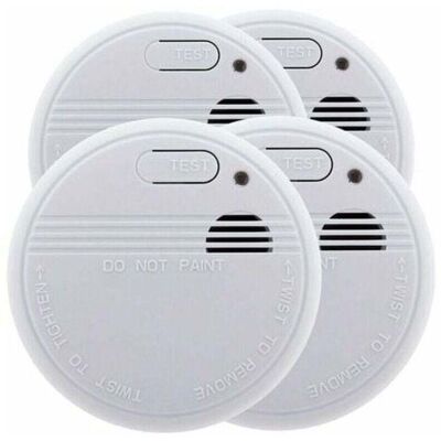 DPZO Set Di 4 Rilevatori Di Fumo Certificati Nf – Garanzia Di 5 Anni – Durata Della Batteria Di 3 Anni – Include Batteria E Accessori Per L'Installazione DPZO Set Di 4 Rilevatori Di Fumo Certificati Nf – Garanzia Di 5 Anni – Durata Della Batteria Di 3 Anni – Include Batteria E Accessori Per L'Installazione