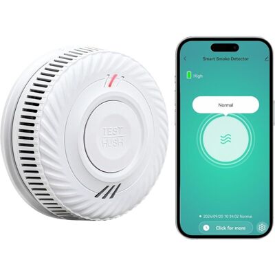 OEM Rilevatore Di Fumo Wi-fi Con Batteria Da 10 Anni, Allarme Antincendio Intelligente, Compatibile Con L'App Tuya/smart Life OEM Rilevatore Di Fumo Wi-fi Con Batteria Da 10 Anni, Allarme Antincendio Intelligente, Compatibile Con L'App Tuya/smart Life