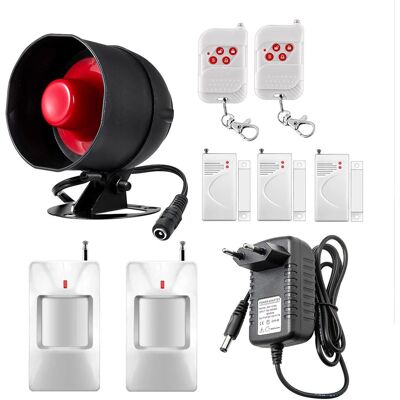 OEM Kit Di Allarme Di Sicurezza Per La Casa, Set Da 9 Pezzi Con Sirena Da 115 Db, Rilevatore Di Movimento, Sensore Per Porte/finestre E Telecomando, Ideale Per Magazzini, Negozi E Abitazioni. OEM Kit Di Allarme Di Sicurezza Per La Casa, Set Da 9 Pezzi Con Sirena Da 115 Db, Rilevatore Di Movimento, Sensore Per Porte/finestre E Telecomando, Ideale Per Magazzini, Negozi E Abitazioni.