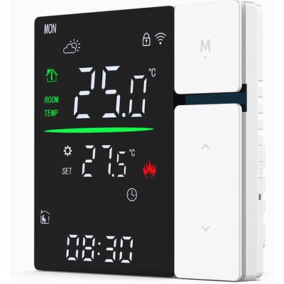 OEM Termostato Intelligente Wifi - Programmabile Con Telecomando Tramite App, Blocco Bambini, Controllo Vocale, Display Led, Bianco (sistema Di Pompaggio/caldaia Ad Acqua/gas, 3 A) OEM Termostato Intelligente Wifi - Programmabile Con Telecomando Tramite App, Blocco Bambini, Controllo Vocale, Display Led, Bianco (sistema Di Pompaggio/caldaia Ad Acqua/gas, 3 A)