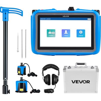 VEVOR Rilevatore Di Perdite Deacqua Per Tubi, 1hz-10000hz, Localizzatore Di Perdite Touchscreen Per Tubature Sotterranee Da 5 M, Con Sensore Medio E Grande, 3 Aste Di Ascolto, Cuffie E Custodia VEVOR Rilevatore Di Perdite Deacqua Per Tubi, 1hz-10000hz, Localizzatore Di Perdite Touchscreen Per Tubature Sotterranee Da 5 M, Con Sensore Medio E Grande, 3 Aste Di Ascolto, Cuffie E Custodia