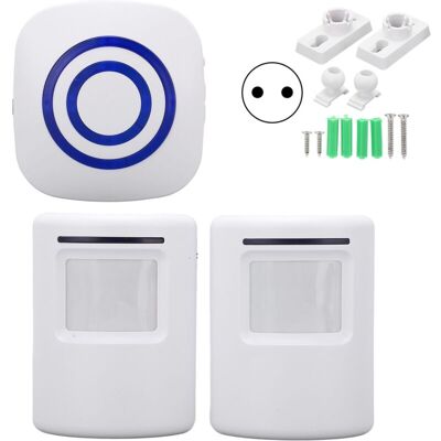 OEM Campanello D'Allarme Wireless, Sensore Di Movimento, Rilevatore Di Allarme Con 2 E 1 Ricevitore, 38 Melodie, Per Casa, Ufficio E Negozio, Spina Ue -crezuo OEM Campanello D'Allarme Wireless, Sensore Di Movimento, Rilevatore Di Allarme Con 2 E 1 Ricevitore, 38 Melodie, Per Casa, Ufficio E Negozio, Spina Ue -crezuo