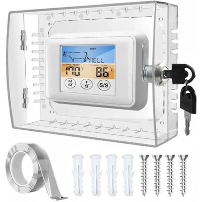 KEEMOTE Cassetta Di Sicurezza Per Termostato Con Chiave, Copertura Per Termostato A Parete Di Grandi Dimensioni Con Serratura, Compatibile Con Termostati Di Dimensioni Pari O Inferiori A 12,7 Cm (altezza) X 1 KEEMOTE Cassetta Di Sicurezza Per Termostato Con Chiave, Copertura Per Termostato A Parete Di Grandi Dimensioni Con Serratura, Compatibile Con Termostati Di Dimensioni Pari O Inferiori A 12,7 Cm (altezza) X 1