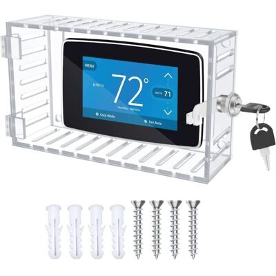 NO BRAND Cassetta Di Sicurezza Universale Per Termostato Con Chiave. Ampia Copertura Trasparente Per Termostato A Parete. Protezione Per Termostato A Parete. 20 X 16 NO BRAND Cassetta Di Sicurezza Universale Per Termostato Con Chiave. Ampia Copertura Trasparente Per Termostato A Parete. Protezione Per Termostato A Parete. 20 X 16