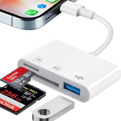 OEM Lettore Di Schede Sd Per Iphone, Lettore Di Schede Sd/micro Sd A Doppio Slot, Adattatore Per Schede Di Memoria Della Fotocamera, Adattatore Per Lettore Di Schede Sd Per Iphone 14/13/12/11/8/7/6/plus/p OEM Lettore Di Schede Sd Per Iphone, Lettore Di Schede Sd/micro Sd A Doppio Slot, Adattatore Per Schede Di Memoria Della Fotocamera, Adattatore Per Lettore Di Schede Sd Per Iphone 14/13/12/11/8/7/6/plus/p