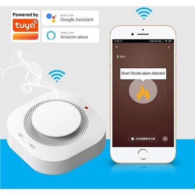 XISRENS Rilevatore Di Fumo Domestico Tigrezy, Rilevatore Di Fumo Intelligente Wifi Tuya, Allarme Antincendio Tuya XISRENS Rilevatore Di Fumo Domestico Tigrezy, Rilevatore Di Fumo Intelligente Wifi Tuya, Allarme Antincendio Tuya