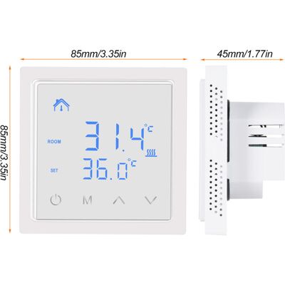 OEM Termostato Intelligente Da 16 A, Regolatore Di Temperatura Per Riscaldamento A Pavimento, Con Touchscreen A Led, Controllo Elettrico 85-265 V. OEM Termostato Intelligente Da 16 A, Regolatore Di Temperatura Per Riscaldamento A Pavimento, Con Touchscreen A Led, Controllo Elettrico 85-265 V.