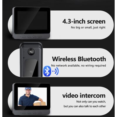 OEM Videocitofono Intelligente Per La Casa Con Schermo, Interfono Wireless, Campanello Intelligente Ad Alta Definizione, Non Richiede Scheda Di Memoria. OEM Videocitofono Intelligente Per La Casa Con Schermo, Interfono Wireless, Campanello Intelligente Ad Alta Definizione, Non Richiede Scheda Di Memoria.