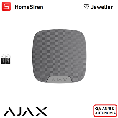 AJAX 133206 - Superior - Superior Homesiren Jeweller (8eu) - Sirena Wireless Per Interni (edizione Superior) - Colore White - Sicurezza Professionale AJAX 133206 - Superior - Superior Homesiren Jeweller (8eu) - Sirena Wireless Per Interni (edizione Superior) - Colore White - Sicurezza Professionale