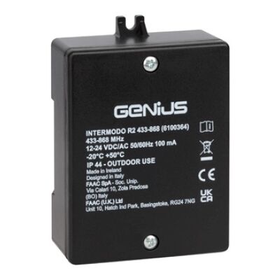 Genius 433 868 6100364 Intermodo R2 2 Canali Ricevente Ricevitore Da Esterno Bicanale Genius 433 868 6100364 Intermodo R2 2 Canali Ricevente Ricevitore Da Esterno Bicanale