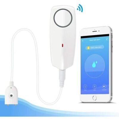 OEM Rilevatore Di Perdite D'Acqua Wireless Bianco: Allarme Acustico E Visivo, Notifiche Push Tramite L'App Tuya/smart Life. OEM Rilevatore Di Perdite D'Acqua Wireless Bianco: Allarme Acustico E Visivo, Notifiche Push Tramite L'App Tuya/smart Life.