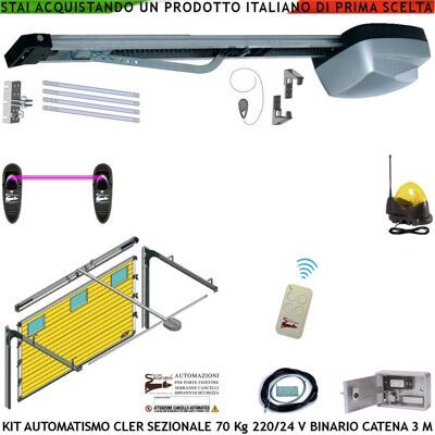 SECURVERA - Kit automatismo porte sezionali 70kg - Eletromeccanico SECURVERA - Kit automatismo porte sezionali 70kg - Eletromeccanico