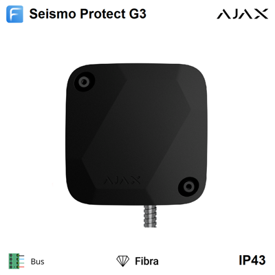 AJAX 117736 - Superior - Superior Seismoprotect G3 Fibra - Rilevatore Sismico Cablato Con Un Sensore D'Urto Aggiuntivo - Colore Black - Sicurezza Professionale AJAX 117736 - Superior - Superior Seismoprotect G3 Fibra - Rilevatore Sismico Cablato Con Un Sensore D'Urto Aggiuntivo - Colore Black - Sicurezza Professionale