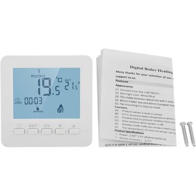 XISRENS Termostato Lcd Eosnow, Display Facile Da Usare, 5a Per Uso Domestico XISRENS Termostato Lcd Eosnow, Display Facile Da Usare, 5a Per Uso Domestico