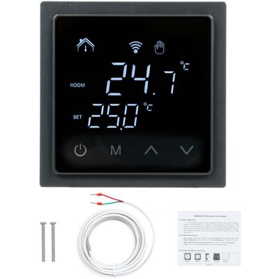 XISRENS Termostato Ambiente Intelligente Eosnow 16a Per Riscaldamento A Pavimento, Regolatore Di Temperatura A Parete 85-250v Con Touchscreen Led XISRENS Termostato Ambiente Intelligente Eosnow 16a Per Riscaldamento A Pavimento, Regolatore Di Temperatura A Parete 85-250v Con Touchscreen Led