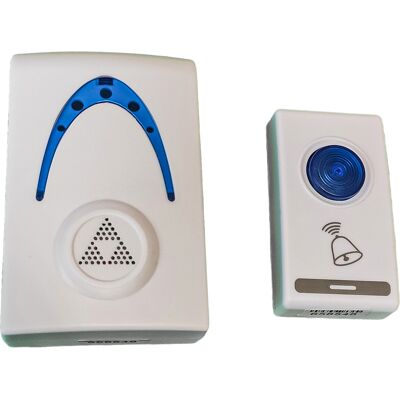 LEDLUX Campanello Senza Fili Alimentazione Con Pile 80 Metri Di Portata Ip20 V014 LEDLUX Campanello Senza Fili Alimentazione Con Pile 80 Metri Di Portata Ip20 V014