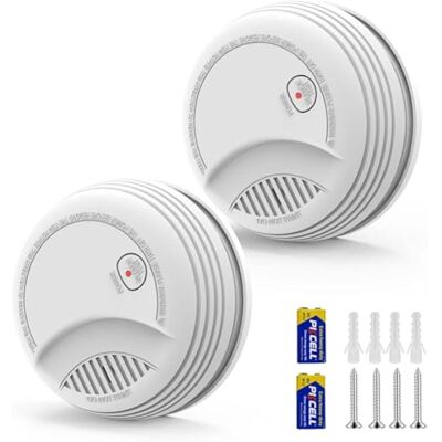 OEM Confezione Da 2 Rilevatori Di Fumo – Allarme Antincendio Con Batteria Sostituibile Da 9 V, Avviso Di Batteria Scarica, 85 Db, Nessun Falso Allarme, Pulsante Di Test E Silenziamento, En14604, 10 Anni D OEM Confezione Da 2 Rilevatori Di Fumo – Allarme Antincendio Con Batteria Sostituibile Da 9 V, Avviso Di Batteria Scarica, 85 Db, Nessun Falso Allarme, Pulsante Di Test E Silenziamento, En14604, 10 Anni D