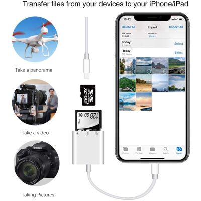 OEM Accessori Fotografici Per Iphone E Ipad: Adattatori Per Schede Di Memoria Che Non Richiedono Alcuna Applicazione, Garantendo Funzionalità Plug-and-play, Trasferimento Dati Ad Alta Velocità E Ampia Com OEM Accessori Fotografici Per Iphone E Ipad: Adattatori Per Schede Di Memoria Che Non Richiedono Alcuna Applicazione, Garantendo Funzionalità Plug-and-play, Trasferimento Dati Ad Alta Velocità E Ampia Com