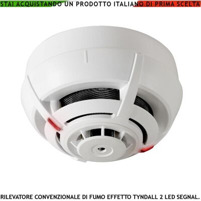 SECURVERA Rilevatore Di Fumo Effetto Tyndall Sensore Convenzionale Loop Uscita Per Segnalazione Remota Led Allarme Incendio 2 Fili SECURVERA Rilevatore Di Fumo Effetto Tyndall Sensore Convenzionale Loop Uscita Per Segnalazione Remota Led Allarme Incendio 2 Fili