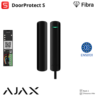 AJAX 143555 - Superior - Superior Doorprotect G3 Fibra - Rilevatore Di Apertura, Urti E Inclinazioni Cablato Grade3 - Colore Black - Sicurezza Professionale AJAX 143555 - Superior - Superior Doorprotect G3 Fibra - Rilevatore Di Apertura, Urti E Inclinazioni Cablato Grade3 - Colore Black - Sicurezza Professionale