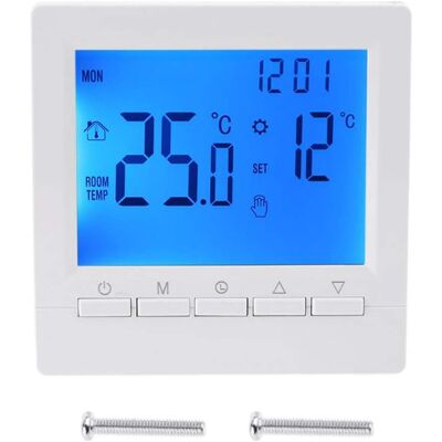 TREETALK Termostato A Parete Intelligente Con Display Lcd Per Riscaldamento A Pavimento – Retroilluminazione Blu TREETALK Termostato A Parete Intelligente Con Display Lcd Per Riscaldamento A Pavimento – Retroilluminazione Blu