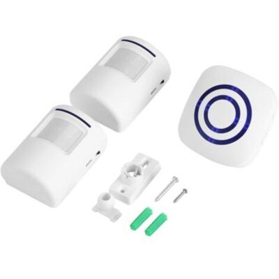 OEM Campanello Senza Fili Con Rilevatore Di Movimento, Suoneria Elettrica, 38 Melodie, Allarme Di Sicurezza Con Trasmettitore E Ricevitore Per Casa, Ufficio, Hotel, Negozio (2+1 Eu) OEM Campanello Senza Fili Con Rilevatore Di Movimento, Suoneria Elettrica, 38 Melodie, Allarme Di Sicurezza Con Trasmettitore E Ricevitore Per Casa, Ufficio, Hotel, Negozio (2+1 Eu)