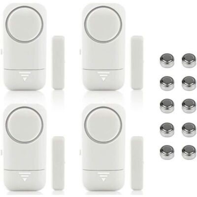 OEM Set Di 4 Sensori Di Allarme Magnetici Wireless Per Porte E Finestre Per Sistema Di Sicurezza Domestica, Protezione Bambini – Rilevatore Di Intrusione E Antifurto, Sirena Da 120 Db Con Batteria OEM Set Di 4 Sensori Di Allarme Magnetici Wireless Per Porte E Finestre Per Sistema Di Sicurezza Domestica, Protezione Bambini – Rilevatore Di Intrusione E Antifurto, Sirena Da 120 Db Con Batteria