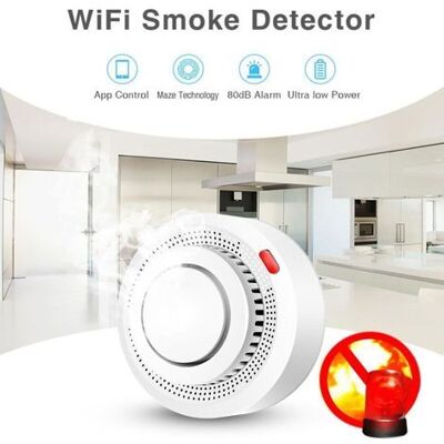 OEM Rilevatore Di Fumo Intelligente E Allarme Antincendio: Rilevatore Di Fumo Wi-fi Con Notifiche Tramite App, Rilevatore Di Fumo Wireless Con Sensore Fotoelettrico Per La Casa, Telecomando OEM Rilevatore Di Fumo Intelligente E Allarme Antincendio: Rilevatore Di Fumo Wi-fi Con Notifiche Tramite App, Rilevatore Di Fumo Wireless Con Sensore Fotoelettrico Per La Casa, Telecomando