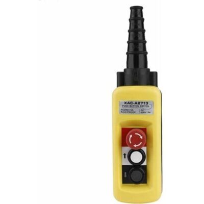 ENLENK Interruttore Di Comando Per Paranco A Gru, Controller Per Paranco Sospeso Xac-a2713 Con Interruttore A Pulsante Per Paranco A Catena E Funzione Di Arresto Di Emergenza (2 Pulsanti) ENLENK Interruttore Di Comando Per Paranco A Gru, Controller Per Paranco Sospeso Xac-a2713 Con Interruttore A Pulsante Per Paranco A Catena E Funzione Di Arresto Di Emergenza (2 Pulsanti)