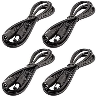 OEM 4 Pezzi Cavo Di Prolunga Cc 12v Da 1 M Spina Cc 5,5 Mm X 2,1 Mm Cavo Di Alimentazione Cc 0-36v Da Maschio A Femmina Prolunga Per Monitor Auto, Telecamera Cctv, Striscia Led, Nero-crezuo OEM 4 Pezzi Cavo Di Prolunga Cc 12v Da 1 M Spina Cc 5,5 Mm X 2,1 Mm Cavo Di Alimentazione Cc 0-36v Da Maschio A Femmina Prolunga Per Monitor Auto, Telecamera Cctv, Striscia Led, Nero-crezuo