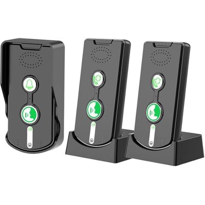OEM Set Di 3 Citofoni Wireless, Citofono Wireless A Lungo Raggio Da 500 M, Campanello Citofonico Impermeabile, Citofono Bidirezionale Per Casa E Ufficio. OEM Set Di 3 Citofoni Wireless, Citofono Wireless A Lungo Raggio Da 500 M, Campanello Citofonico Impermeabile, Citofono Bidirezionale Per Casa E Ufficio.