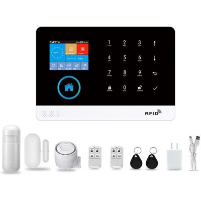 OEM Sistema Di Allarme Domestico Wireless Con Wifi + Gsm, Allarme Intelligente Antifurto Con Schermo Lcd -crezuo OEM Sistema Di Allarme Domestico Wireless Con Wifi + Gsm, Allarme Intelligente Antifurto Con Schermo Lcd -crezuo
