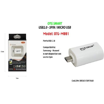 MAXTECH Trade Shop - Pennetta Otg Smart Tastiere Stampanti Adattatore Pc Smartphone Lettore Card Usb Otg-m001 - MAXTECH Trade Shop - Pennetta Otg Smart Tastiere Stampanti Adattatore Pc Smartphone Lettore Card Usb Otg-m001 -