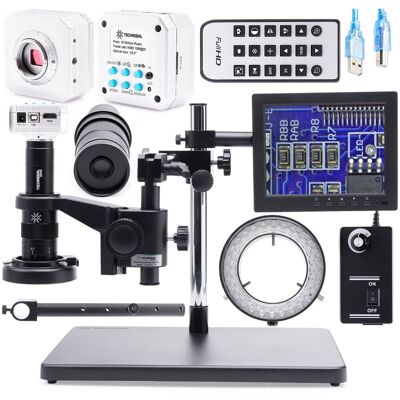 OEM Microscopio Digitale 10a-solo + Illuminazione Led Regolabile 60x + Telecamera + "silver Jet" + Display Da 8 Pollici + Braccio 10a OEM Microscopio Digitale 10a-solo + Illuminazione Led Regolabile 60x + Telecamera + "silver Jet" + Display Da 8 Pollici + Braccio 10a