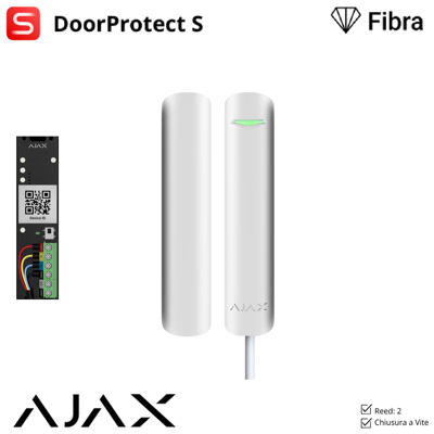 AJAX 44393 - Superior - Doorprotect Fibra - Rilevatore Di Apertura Cablato - Colore White - Sicurezza Professionale AJAX 44393 - Superior - Doorprotect Fibra - Rilevatore Di Apertura Cablato - Colore White - Sicurezza Professionale