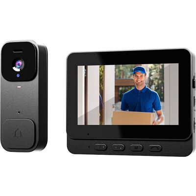 TRYWISE Videocitofono Intelligente Wireless Con Schermo Touch, Fotocamera Hd 1080p, Visione Notturna, Comunicazione Bidirezionale, Resistente Alle Intemperie Ip65 Per Ingresso Domestico – Installazione Facile TRYWISE Videocitofono Intelligente Wireless Con Schermo Touch, Fotocamera Hd 1080p, Visione Notturna, Comunicazione Bidirezionale, Resistente Alle Intemperie Ip65 Per Ingresso Domestico – Installazione Facile