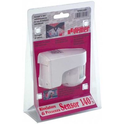 VEMER Rilevatore Di Presenza 140 Blister A Parete Ad Infrarossi Ip55 Vp401400 VEMER Rilevatore Di Presenza 140 Blister A Parete Ad Infrarossi Ip55 Vp401400