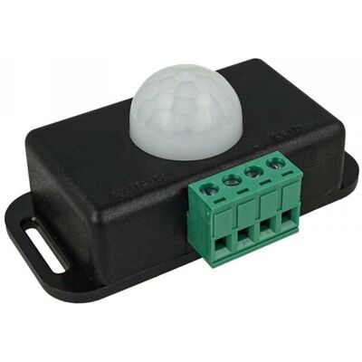 LEDLUX Sensore Di Movimento Pir Rilevatore Di Presenza 12v 24v 6a Colore Nero Timer Ritardo Regolabile Da 1 A 10 Minuti Per Striscia Led LEDLUX Sensore Di Movimento Pir Rilevatore Di Presenza 12v 24v 6a Colore Nero Timer Ritardo Regolabile Da 1 A 10 Minuti Per Striscia Led