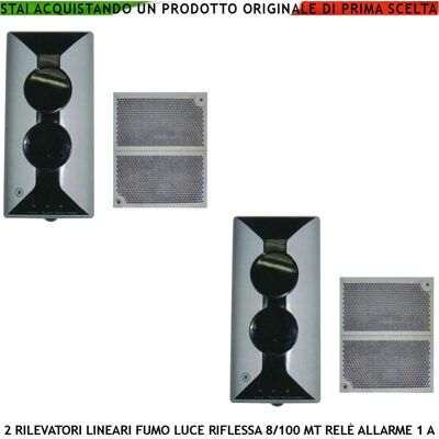 SECURVERA Barriere Infrarosso Lineari Rilevano Il Fumo Da 8 A 100 Mt 2 Pezzi La Luce Opacizzata Attiva Il Relè Di Allarme Alimentazione 12/24 V SECURVERA Barriere Infrarosso Lineari Rilevano Il Fumo Da 8 A 100 Mt 2 Pezzi La Luce Opacizzata Attiva Il Relè Di Allarme Alimentazione 12/24 V