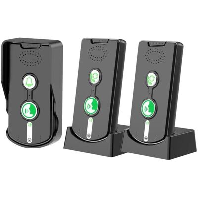 JUSCH Set Di 3 Citofoni Wireless, Citofono Bidirezionale Da 500 M, Campanello Wireless Impermeabile A Lungo Raggio, Citofono Vocale, Citofono Wireless Per Casa E Ufficio JUSCH Set Di 3 Citofoni Wireless, Citofono Bidirezionale Da 500 M, Campanello Wireless Impermeabile A Lungo Raggio, Citofono Vocale, Citofono Wireless Per Casa E Ufficio