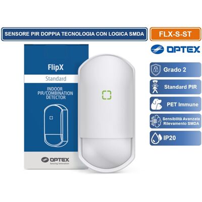 Optex Flx-s-st Sensore Rilevatore Cablato Standard Pir Grado 2 Lente Ruotabile 12/18m Da Interno Optex Flx-s-st Sensore Rilevatore Cablato Standard Pir Grado 2 Lente Ruotabile 12/18m Da Interno