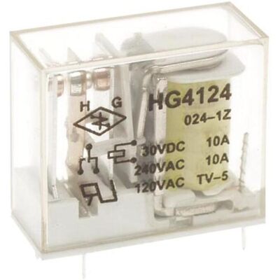 Relè Verticale Velleman 10A 30VDC-220VAC - Interruttore 24VDC Relè Verticale Velleman 10A 30VDC-220VAC - Interruttore 24VDC