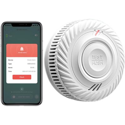 HABITEX Rilevatore Di Fumo Intelligente Wi-fi, Sensore Fotoelettrico Antincendio En14604, Compatibile Con App Tuya/smart Life, Batteria Da 10 Anni, Confezione Singola HABITEX Rilevatore Di Fumo Intelligente Wi-fi, Sensore Fotoelettrico Antincendio En14604, Compatibile Con App Tuya/smart Life, Batteria Da 10 Anni, Confezione Singola