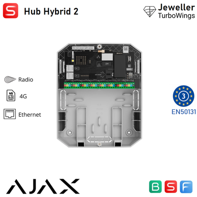 AJAX 142513 - Superior - Superior Hub Hybrid 2 - Unità Centrale Ibrida Per Configurazione Di Medie E Grandi Dimensioni - Colore White - Sicurezza Professionale AJAX 142513 - Superior - Superior Hub Hybrid 2 - Unità Centrale Ibrida Per Configurazione Di Medie E Grandi Dimensioni - Colore White - Sicurezza Professionale