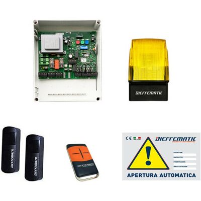 DIEFFEMATIC Kit Start Per Cancello Due Battente 2 Motori 230v 220v Scheda Comando Accessori DIEFFEMATIC Kit Start Per Cancello Due Battente 2 Motori 230v 220v Scheda Comando Accessori