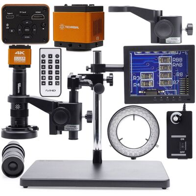 OEM Microscopio Digitale 10a- Solo + Illuminazione Led Regolabile 60x + Telecamera + "orange Pro 4k" + Display Da 8 Pollici + Braccio 10a OEM Microscopio Digitale 10a- Solo + Illuminazione Led Regolabile 60x + Telecamera + "orange Pro 4k" + Display Da 8 Pollici + Braccio 10a