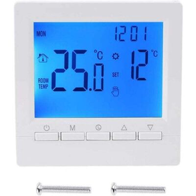 OEM Termostato Intelligente A Parete Con Schermo Lcd Per Riscaldamento A Pavimento - Retroilluminazione Blu. OEM Termostato Intelligente A Parete Con Schermo Lcd Per Riscaldamento A Pavimento - Retroilluminazione Blu.